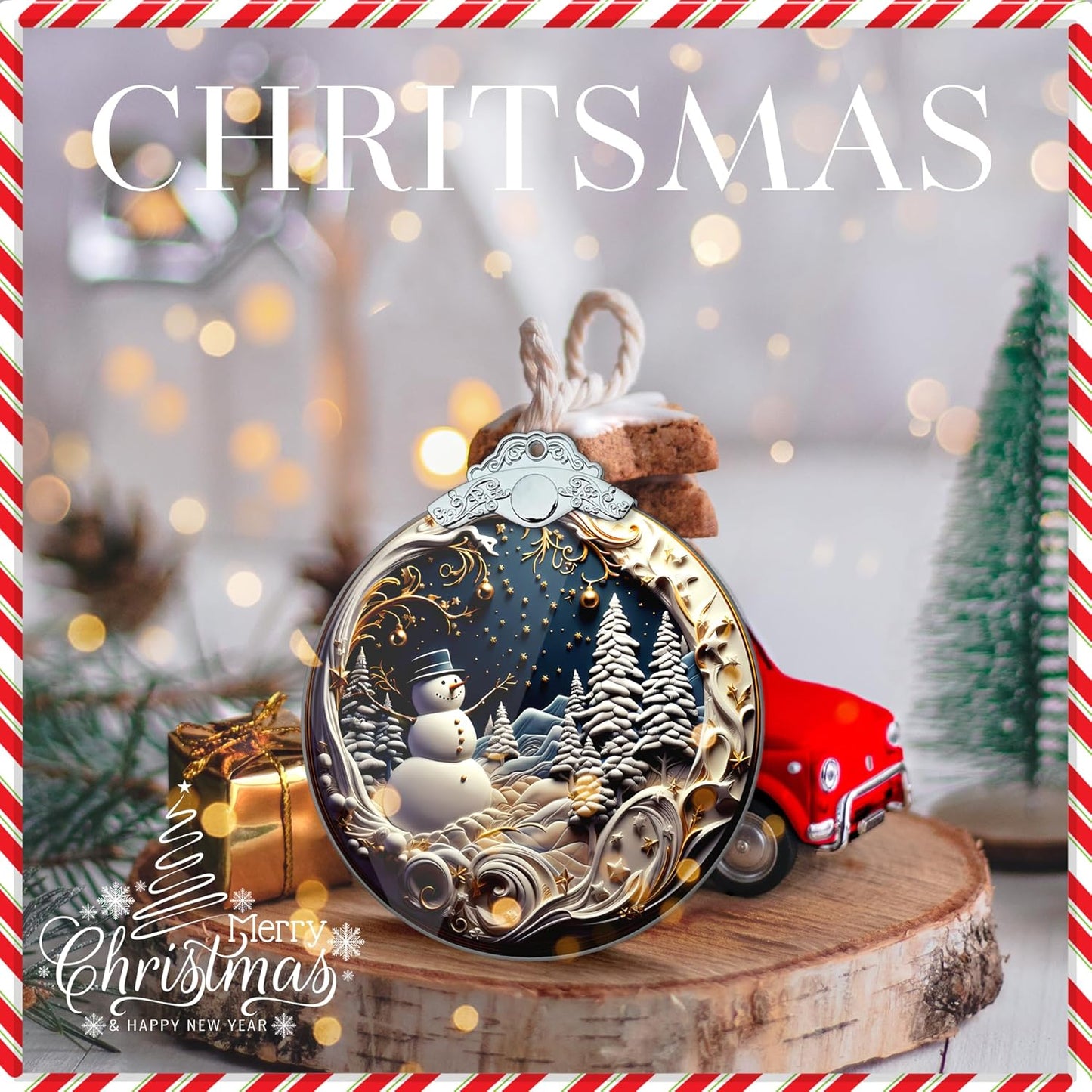 2025 Christmas Ornament, Christmas Ornaments, Ornaments,Christmas Tree Ornaments, Christmas Tree 2D Acrylic Ornament, White Elephant Gifts, Gag Gifts Funny Adult, Christmas Decor (Snowman)