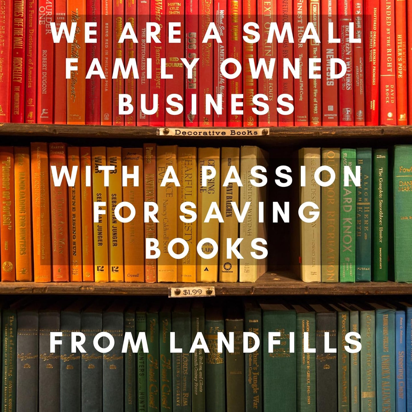 Curated Decorative Books Hardcover Décor Books for Home Décor, Choose Color, Interior Design, Office, Wedding Display, Instant Library, or Staging (Vintage Gold, One Foot)