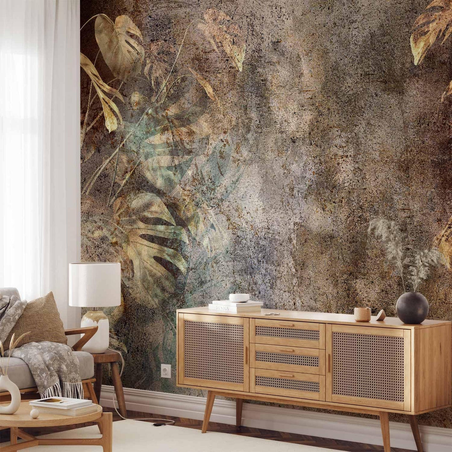 artgeist Wall Mural Monstera 98x69 in - XXL Non-Woven Wallpaper Fleece Wall Decor Photo Print Picture Image Design Nature Botanical Abstract Plants b-C-0859-a-a