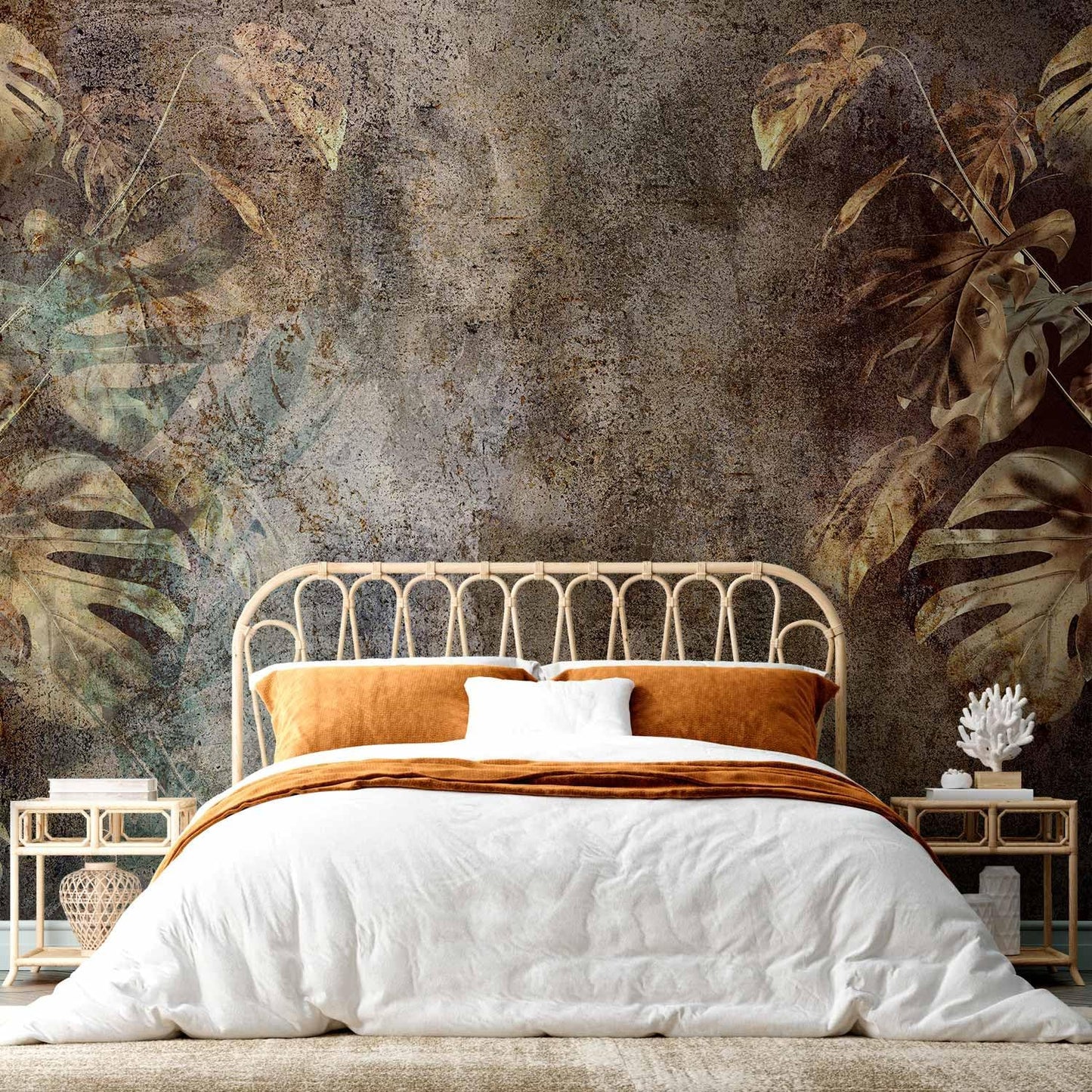 artgeist Wall Mural Monstera 96x69 in - XXL Peel and Stick Self-Adhesive Wallpaper Removable Large Sticker Foil Wall Decor Print Picture Design Nature Botanical Abstract Plants b-C-0859-a-a