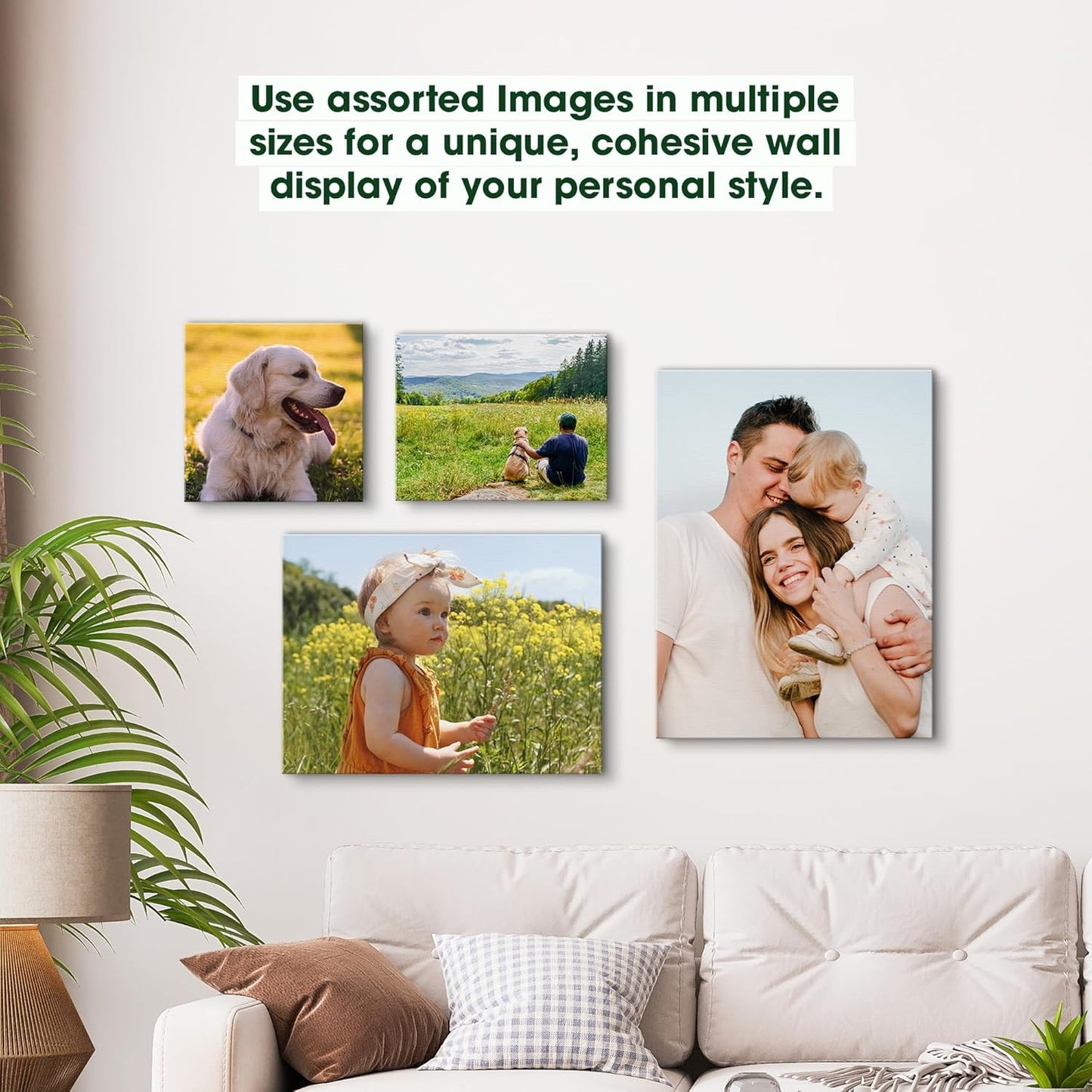 Custom Canvas Prints with Your Photos – Personalized Picture To Canvas Wall Art, Perfect for Home Decor, Gifts & Keepsakes, Ready to Hang (8" L x 8" W x .75”D, Classic Black)
