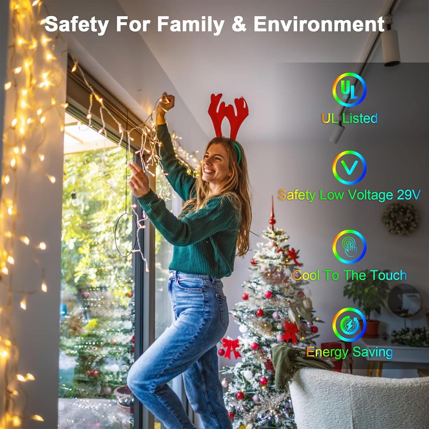 66FT 666 LED Outdoor Christmas Lights - 148 Ice Drops, 12 Pro Modes with Timer Memory & Brightness, Waterproof Hanging Ice String Light for Holiday Wedding Garden Fence House Decor (Warm White)