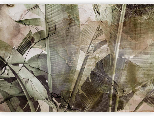 artgeist Wall Mural Tropical Leaves 79x55 in - XXL Non-Woven Wallpaper Fleece Wall Decor Photo Print Picture Image Design Plant Jungle Nature Like Painted b-C-0776-a-a