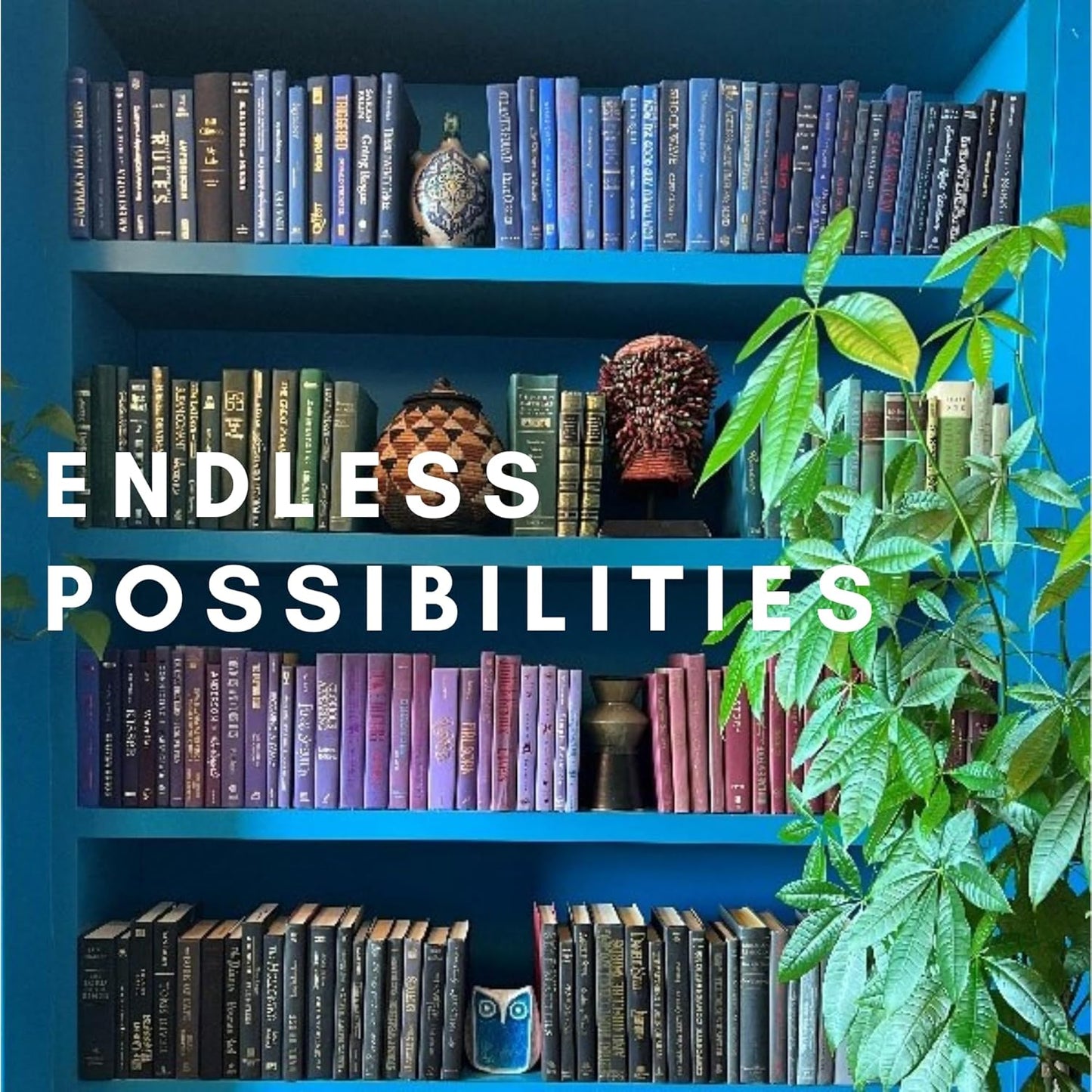 Curated Decorative Books Hardcover Décor Books for Home Décor, Choose Color, Interior Design, Office, Wedding Display, Instant Library, or Staging (One Foot, Navy)