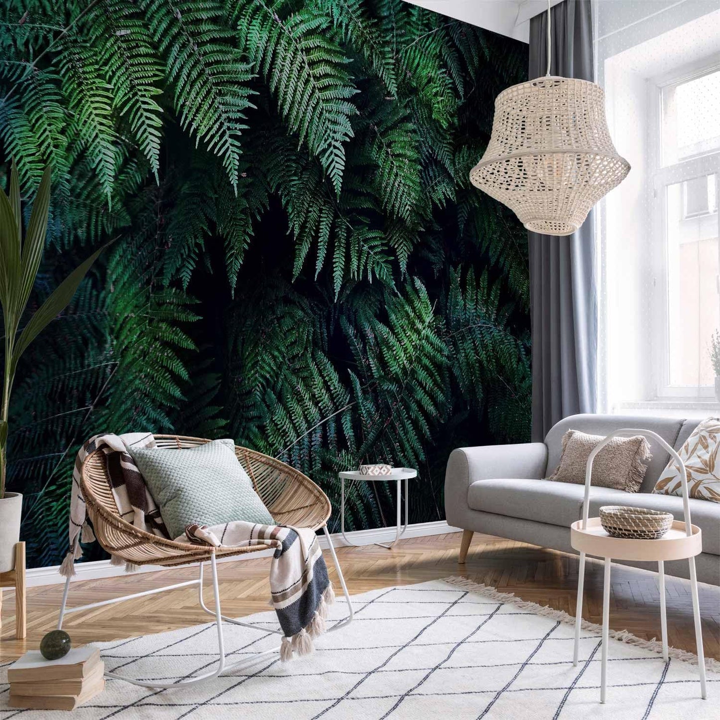 artgeist Wall Mural 3D Effect 193x138 in - XXL Peel and Stick Self-Adhesive Wallpaper Removable Large Sticker Foil Wall Decor Print Picture Image Design - Tropical Leaves b-C-0564-a-a