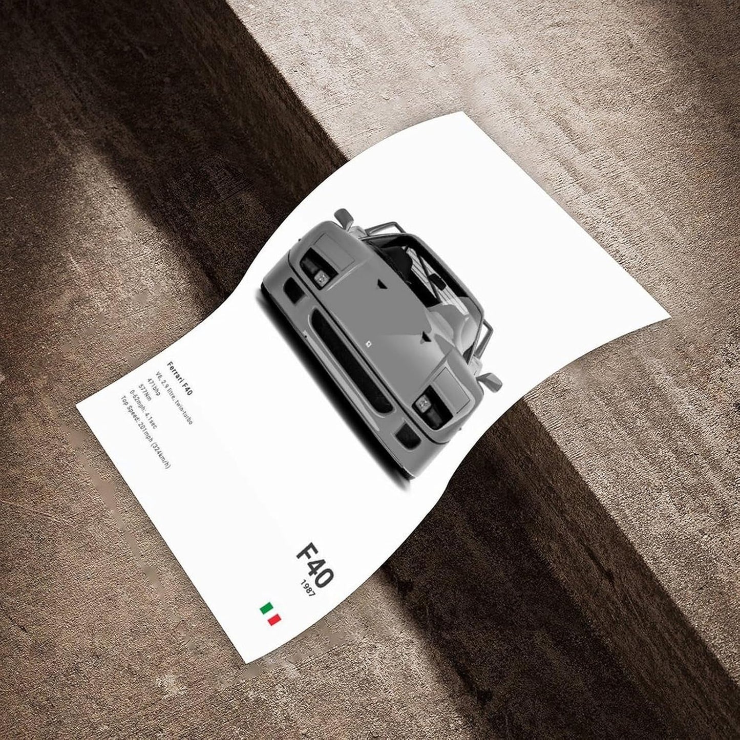 Farrari Car Posters For Walls Vintage Racing Car Canvas Prints For Home Decor Office Decor CUnframe-style 12x18inch(30x45cm)