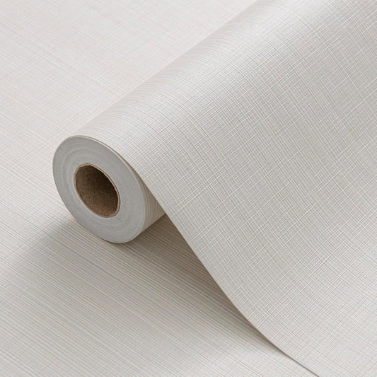 Grasscloth Peel and Stick Wallpaper 20.8"x394" Multi-Cream Thick Fabric Textured Linen Classic Faux Grassweave Neutral Removable Wallpaper Vinyl Film Roll for Home Use
