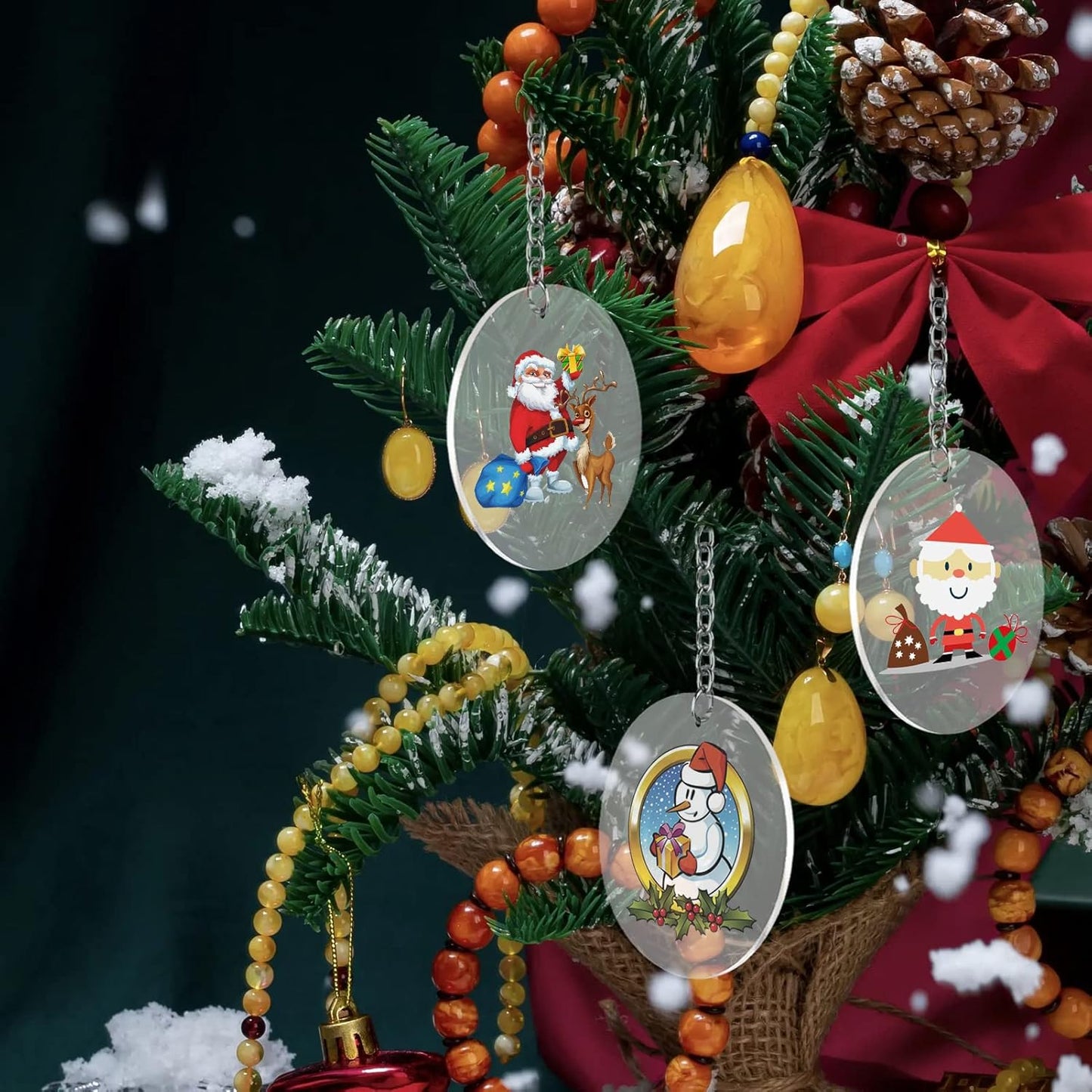 50 Pieces Clear Acrylic Circle with Hole 75x1.5 mm Transparent Acrylic Ornament Blanks 3" Blanks Round Sheets for Decorative Tags with Paintings