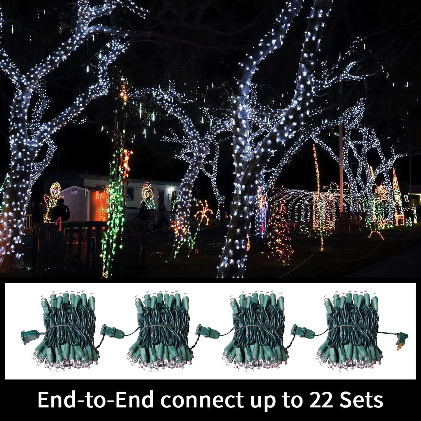 60 Count Cool White -String Lights - LED Christmas Lights, Mini led Lights for Indoor Outdoor Home Holiday Party Wedding Independence Day Decoration