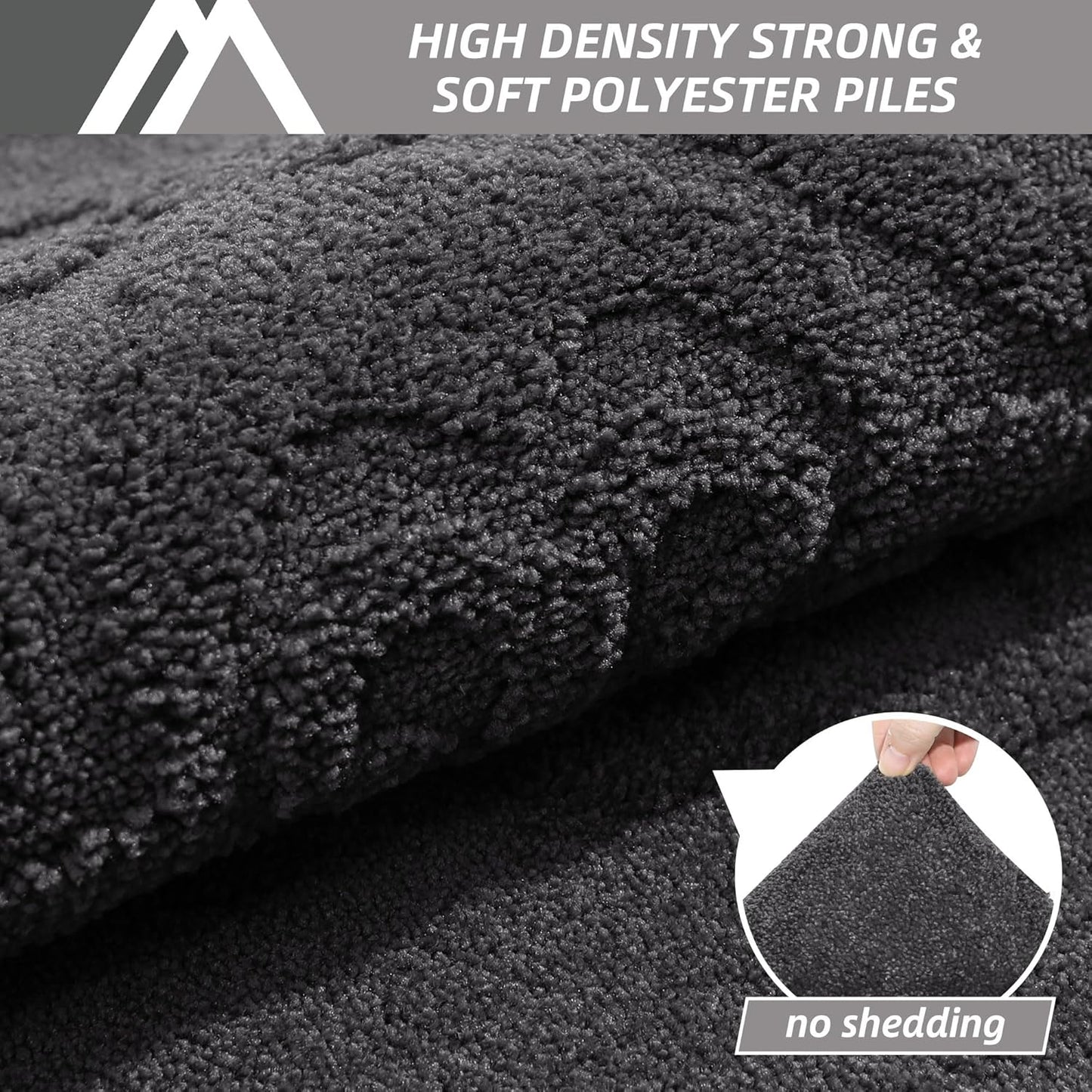 COSY HOMEER-Door-Mat-Non-Slip-Entryway-Rug 32”x48” Absorbent Welcome Mats Washable Dirt Trapper Door Mat Entrance Floor Mats for Front Back Doormats and Wet Shoes,Dark Grey