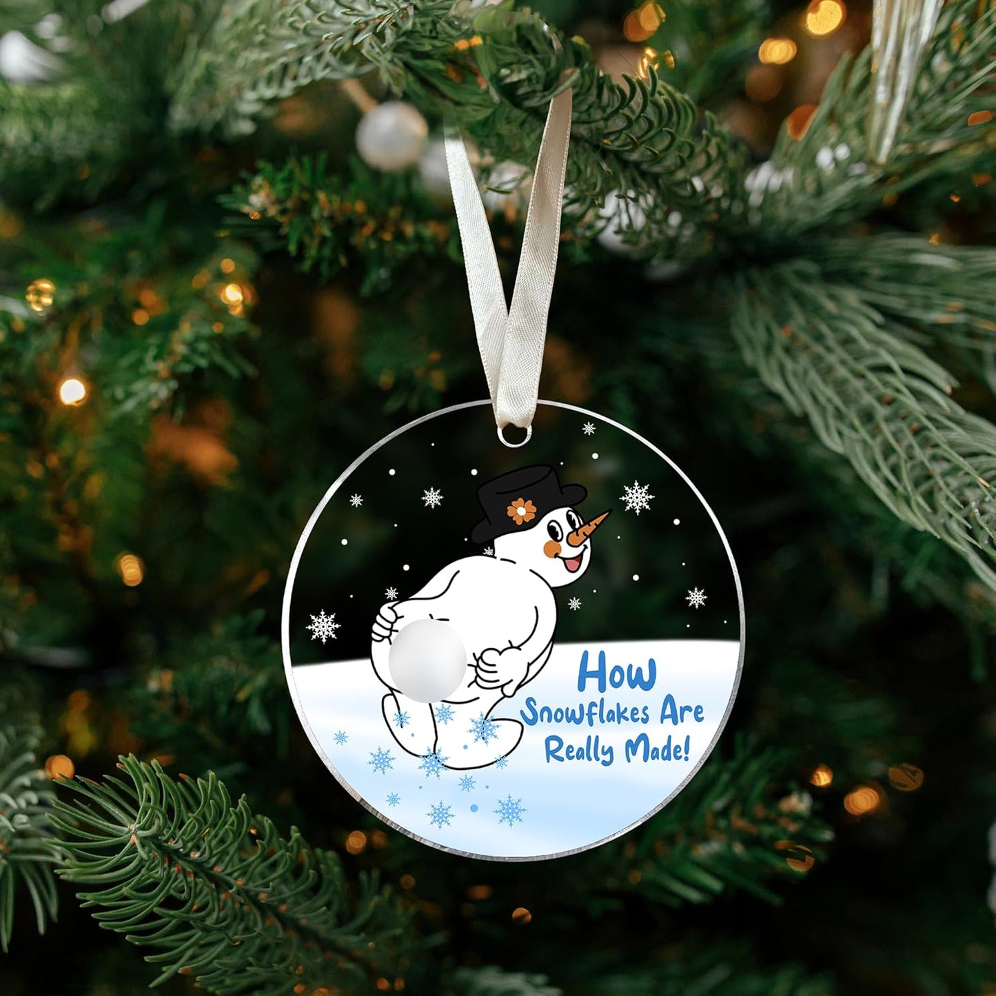 Funny Christmas Ornament - Snowman Ornaments - Snowman Ornaments for Christmas Tree - Gifts for Family, Friends - Acrylic Ornament 2025