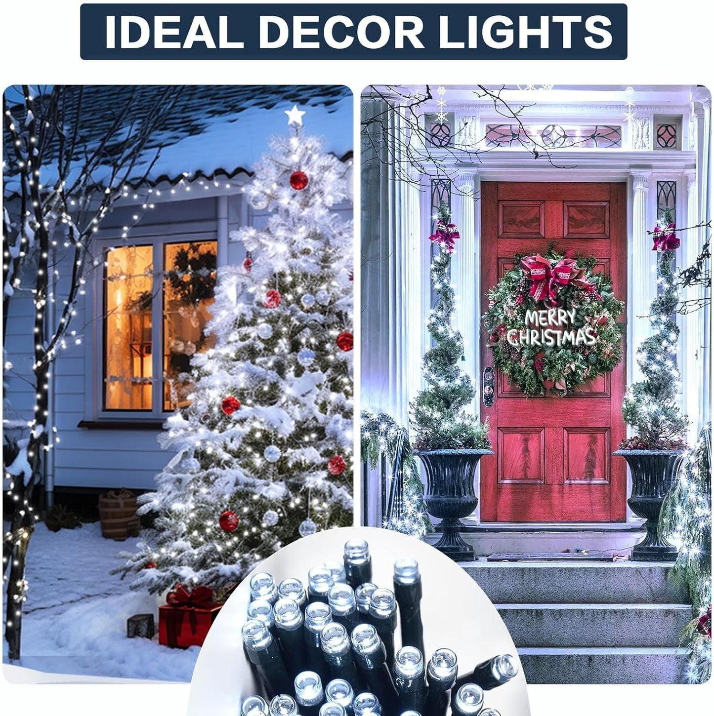 6 Pack Solar String Lights Outdoor, 600 LED Extra-Long 236Ft Solar Lights Outdoor with 8 Lighting Modes, IP65 Waterproof for Garden, Patio, Xmas, Balcony, Tree, Wedding, Party Decor (White)