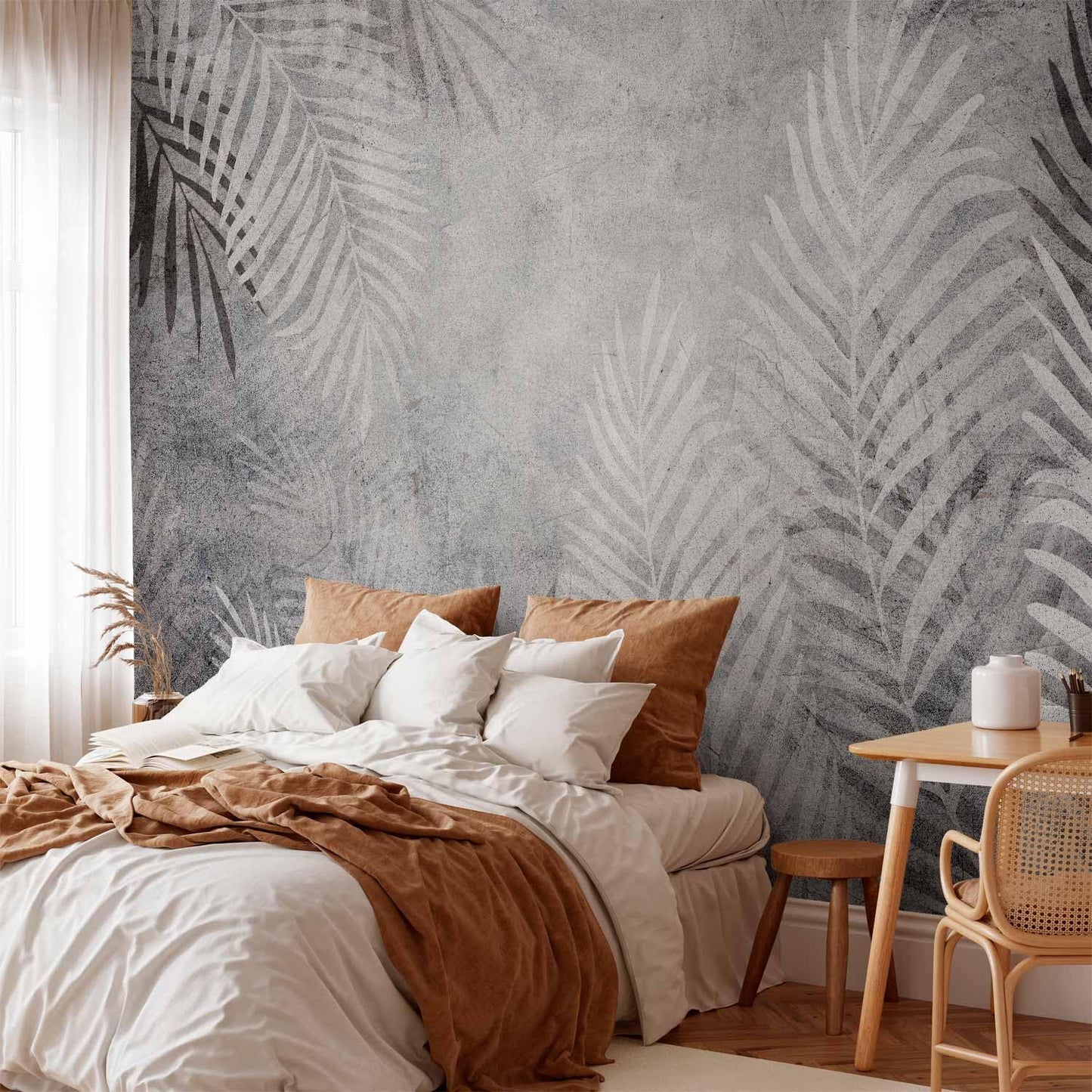 artgeist Premium Wall Mural Leaves 79x55 in - XXL Non-Woven Wallpaper Fleece Wall Decor Photo Print Picture Image Design Palm Abstract Nature Botanical b-C-0855-a-a