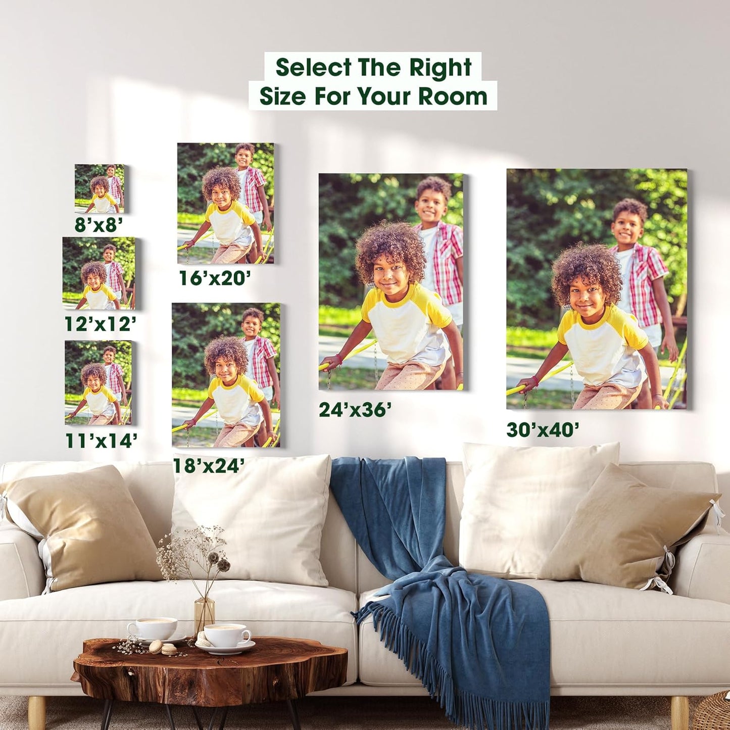 Custom Canvas Prints with Your Photos – Personalized Picture To Canvas Wall Art, Perfect for Home Decor, Gifts & Keepsakes, Ready to Hang (8" L x 8" W x .75”D, Brazillian Barnwood)