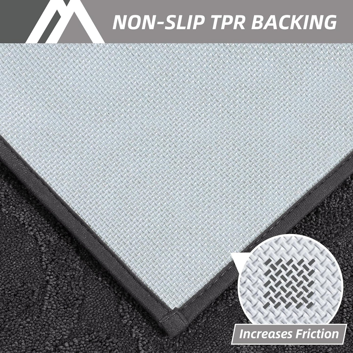 COSY HOMEER-Door-Mat-Non-Slip-Entryway-Rug 32”x48” Absorbent Welcome Mats Washable Dirt Trapper Door Mat Entrance Floor Mats for Front Back Doormats and Wet Shoes,Dark Grey