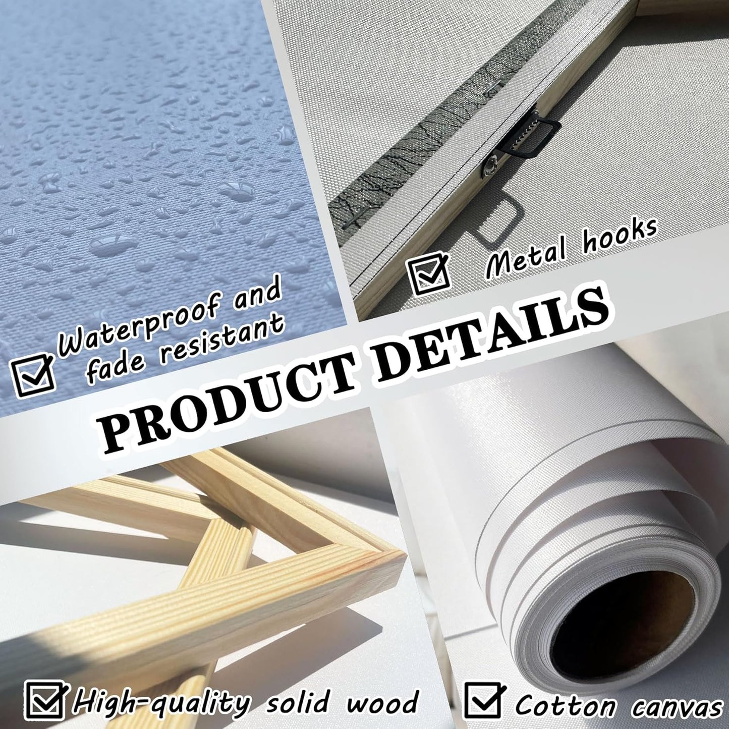 Flower Canvas Wall Art for Living Room Large White Blue Flower Picture Giclee Print Painting Wall Decor Framed Artwork Ready to Hang for Home Bedroom Wall Decoration Size 24x48