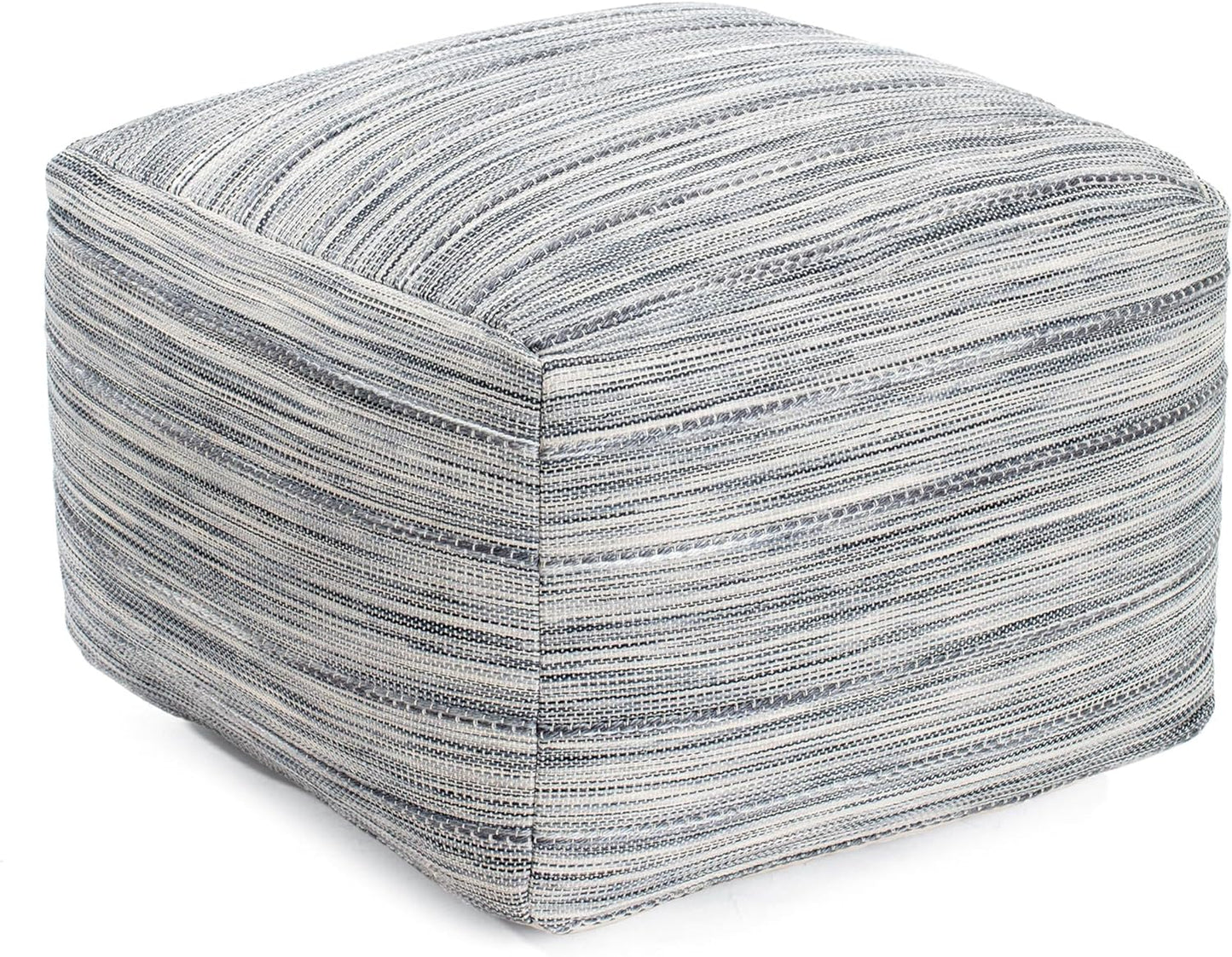 Anji Mountain 22"x22"x16" Handmade & Handcrafted Ottoman Pouf Comfortable Pouf Ottoman Foot Rest & Home Décor Accent for Living Room, Bedroom, Nursery, Kids Room, Patio