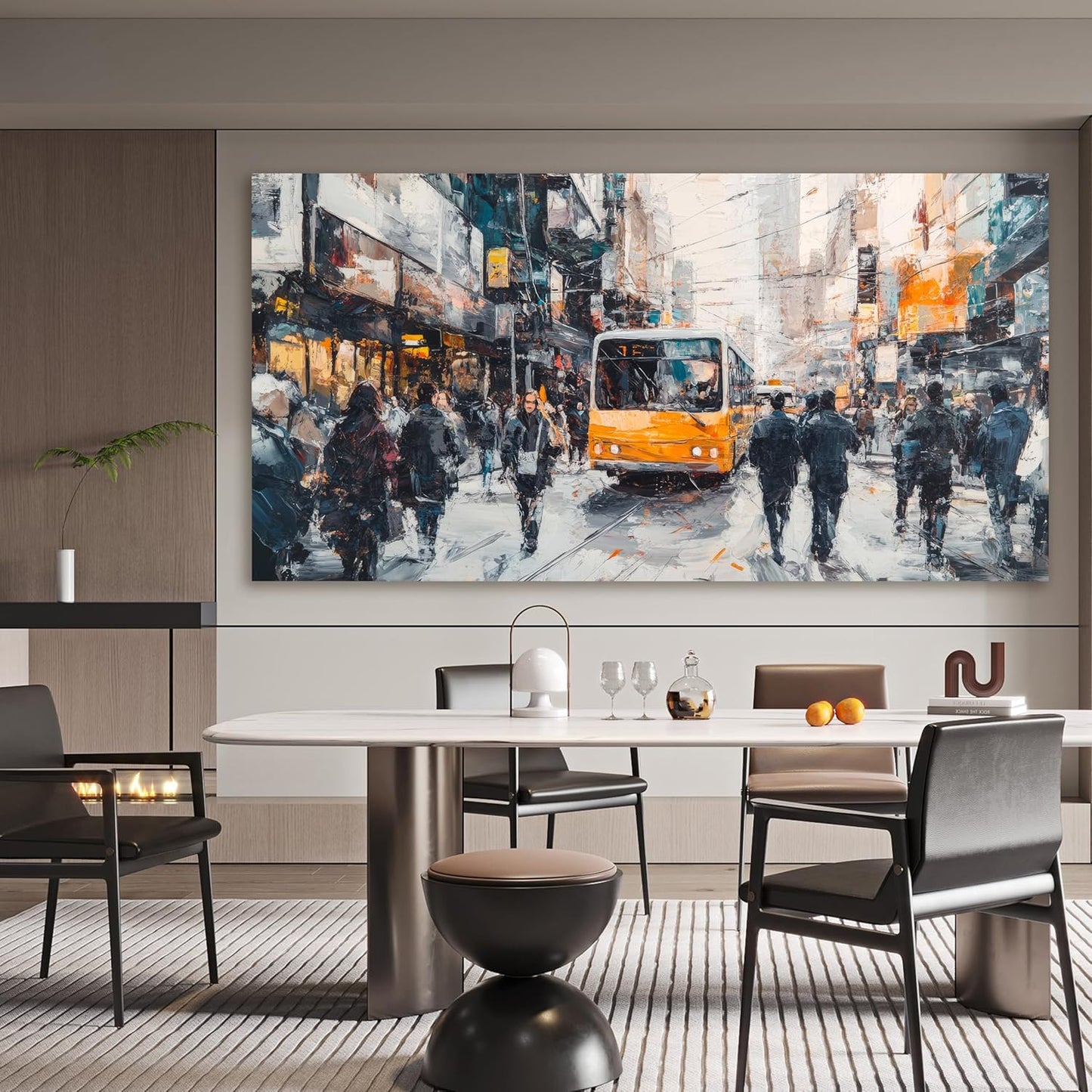 AIXMGSJS Canvas Wall Art Decor Large Wall Art for Living Room Modern Oversized Wall Art Prints Abstract Canvas Art Wall Decor City Life Pictures Decorations Artwork for Walls Home Room Decor 29"X58"