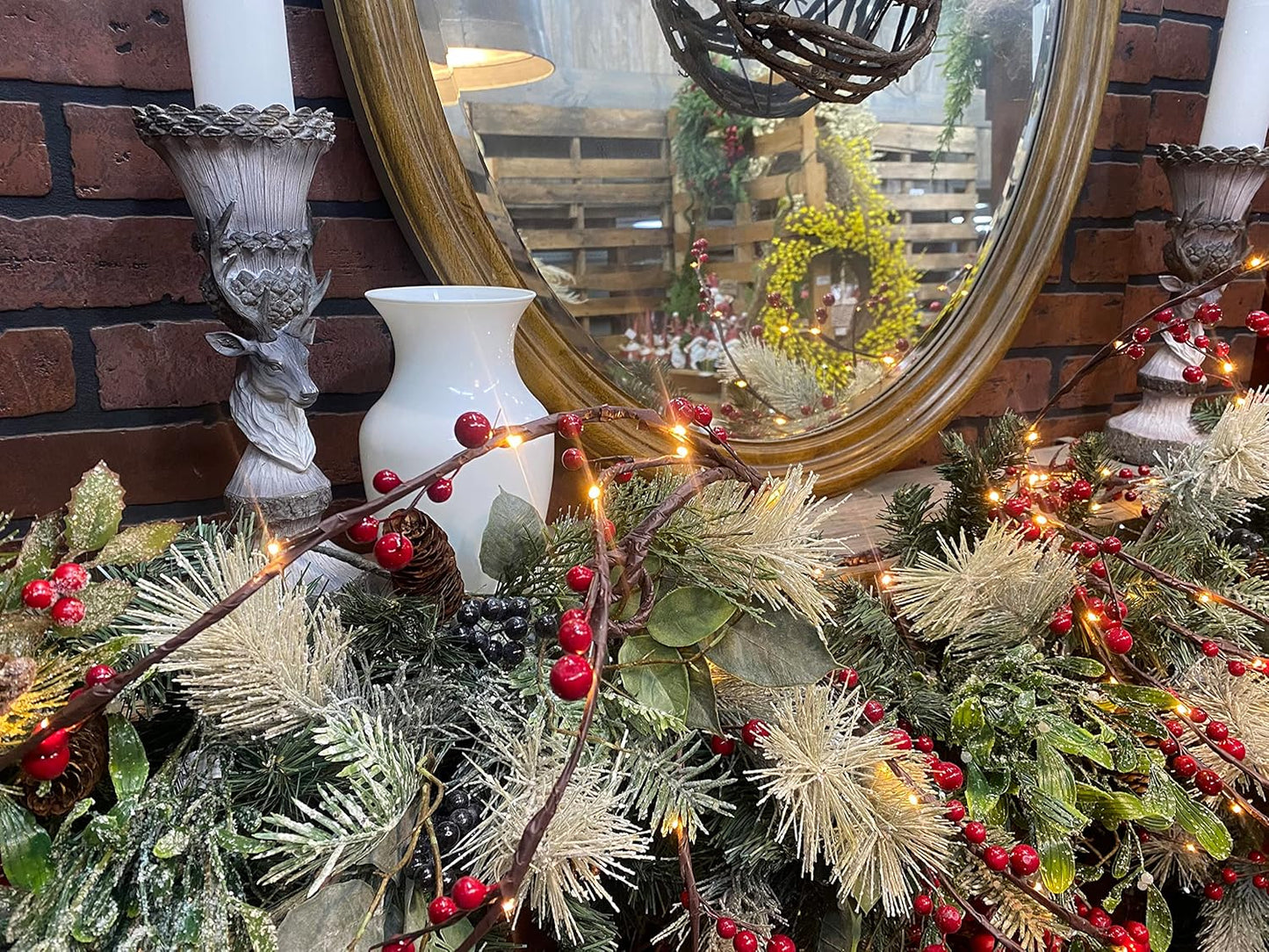 Floral Supply Online - 8" White Rose Vase and Flower Guide Booklet - Decorative Glass Flower Vase for Floral Arrangements, Weddings, Home Decor or Office.