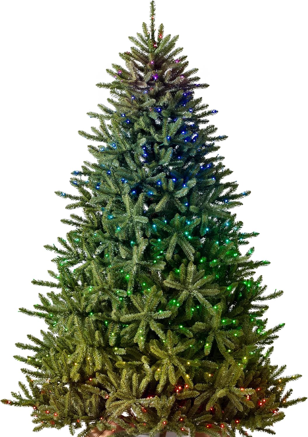 Balsam Hill 6.5ft Pre-Lit Classic Blue Spruce Artificial Christmas Tree with 2,144+ Tips, 330 Twinkly LED Smart Lights, Easy Plug System, Premium Stand & Storage Bag for Indoor Holiday Decorating