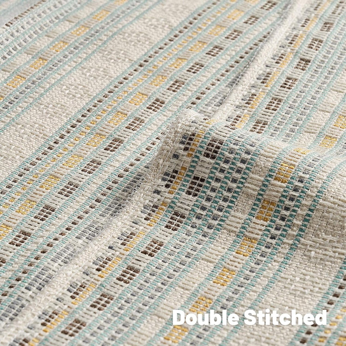 FUTEI Yellow Grey Decorative Throw Pillow Covers 12x20 Inch Set of 2,Soft Cozy Chenille Jacquard Textured Pillow Case,Boho Home Decor for Couch Bed Living Room