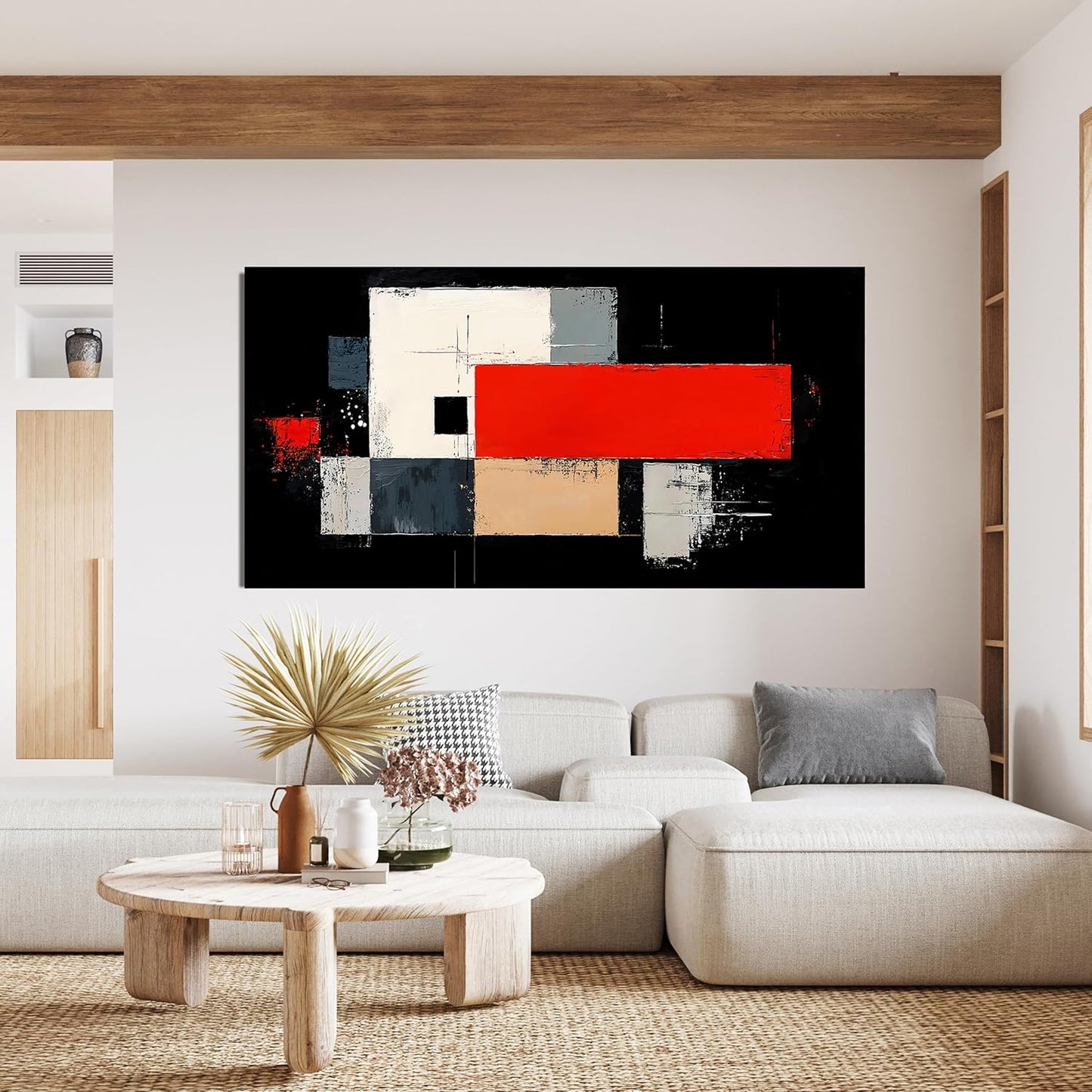 Abstract Wall Art Decor Large Modern Wall Art Decor Oversized Wall Art Pictures for Living Room Abstract Canvas Art Wall Decor Black and White Wall Art Prints Artwork for Walls Home Office Decor 29" X 58"