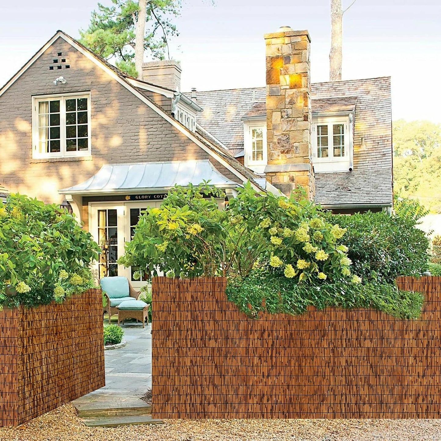 2Pack Bamboo Reed Fencing,4FT X 16.4FT Natural Reed Fence Reed Screen for Balcony Bamboo Reed Fence 4 Feet High for Outdoor Backyard Patio(Brown)