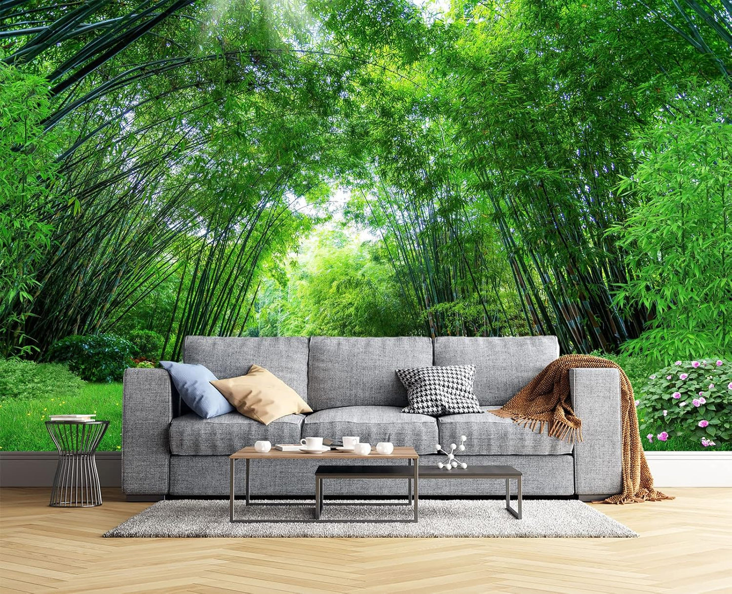 Green Bamboo Forest Wall Mural Wallpaper for Bedroom 103" x 69"