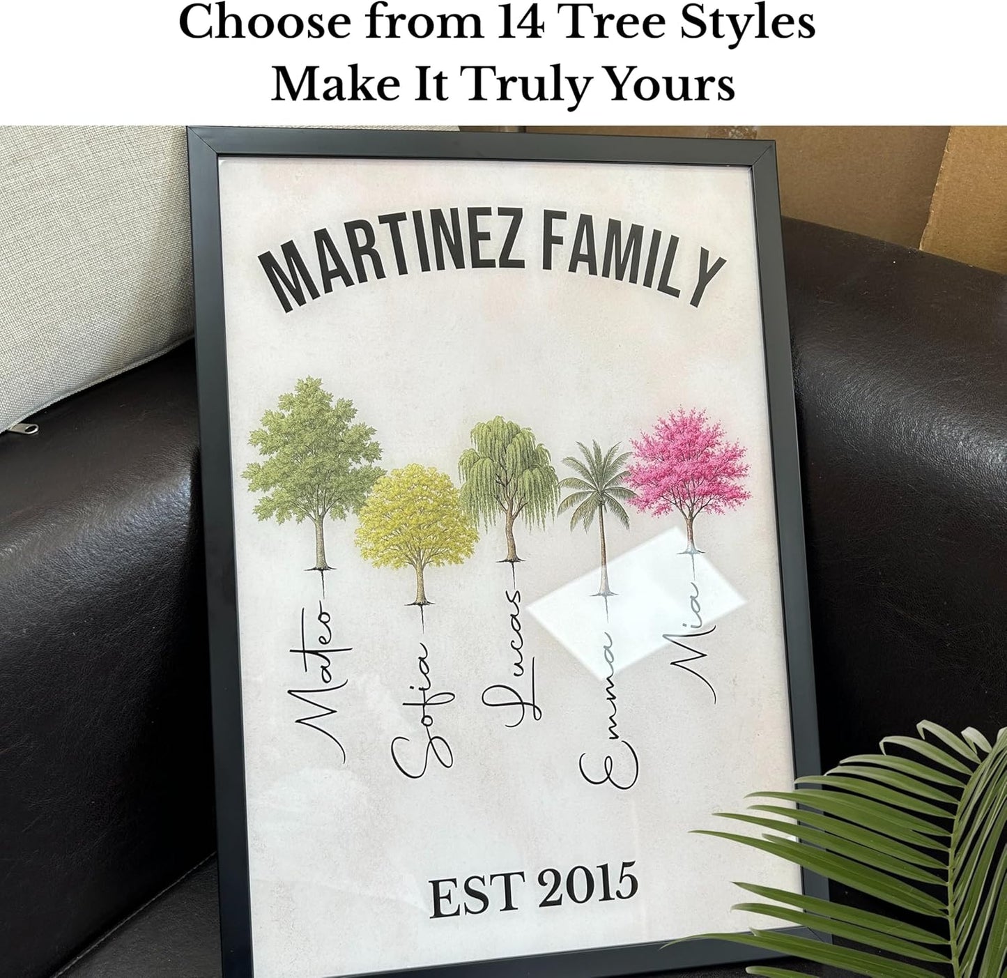Family Tree Wall Art, Personalized Family Wall Decor, Custom Name Sign, Unique Gift for Grandparents, Housewarming Gift
