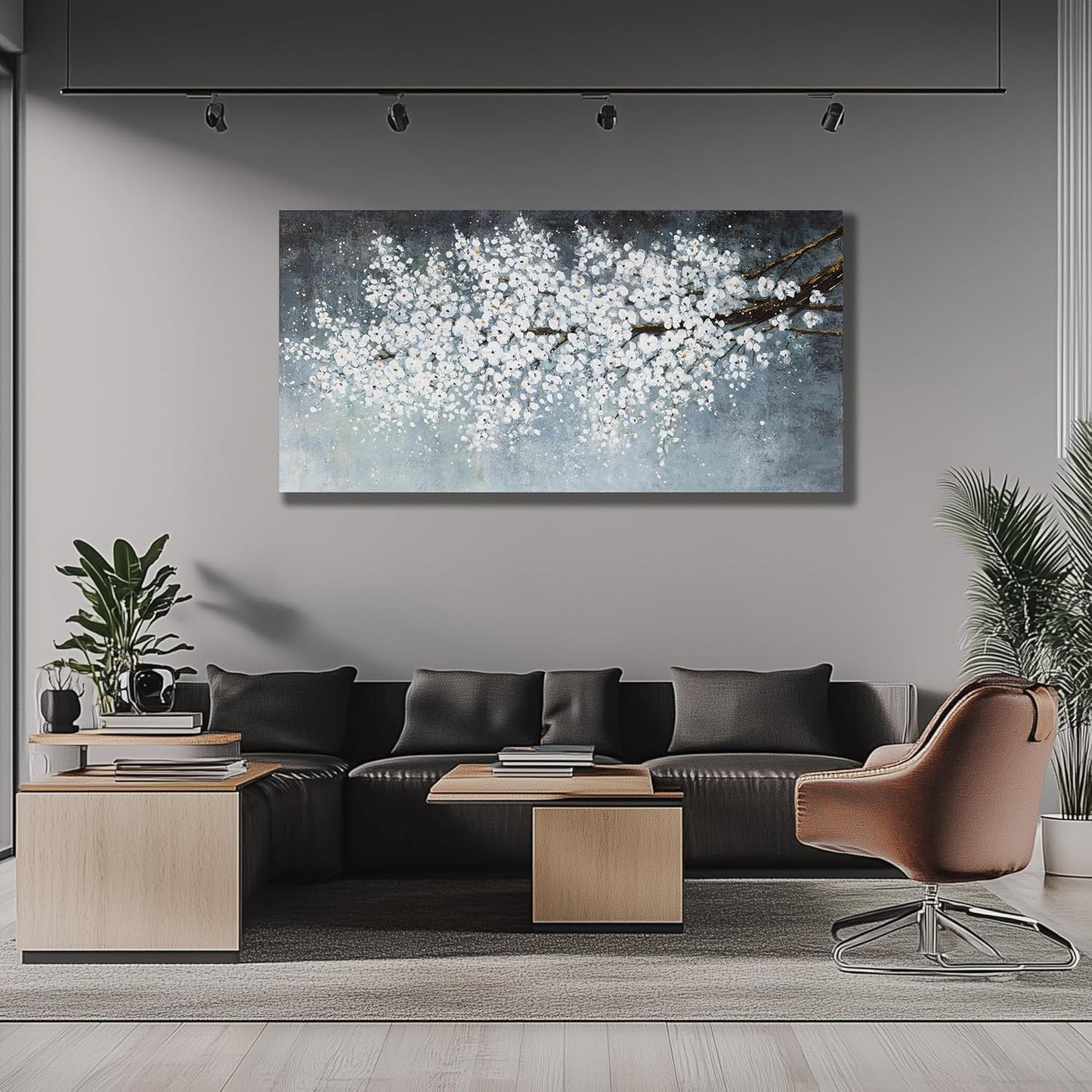 Belmrxne Flower wall White and Black Wall Art Wall Decor aesthetic Maximalist Decor Artwork for Living Room Bedroom Dining Room Office Home Decor 20x40 inch