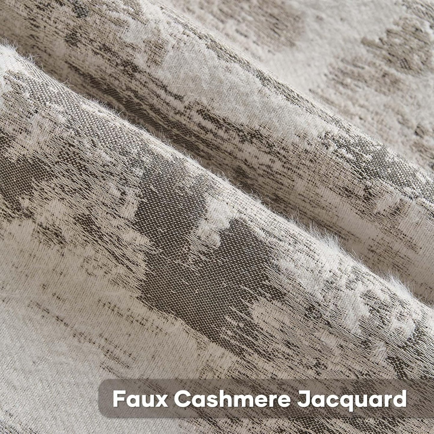 FUTEI Black White Decorative Throw Pillow Covers 20x20 Inch Set of 2,Soft Faux Cashmere Jacquard - Textured & Cozy Cushion Case,Modern Home Decor for Couch Bed Living Room