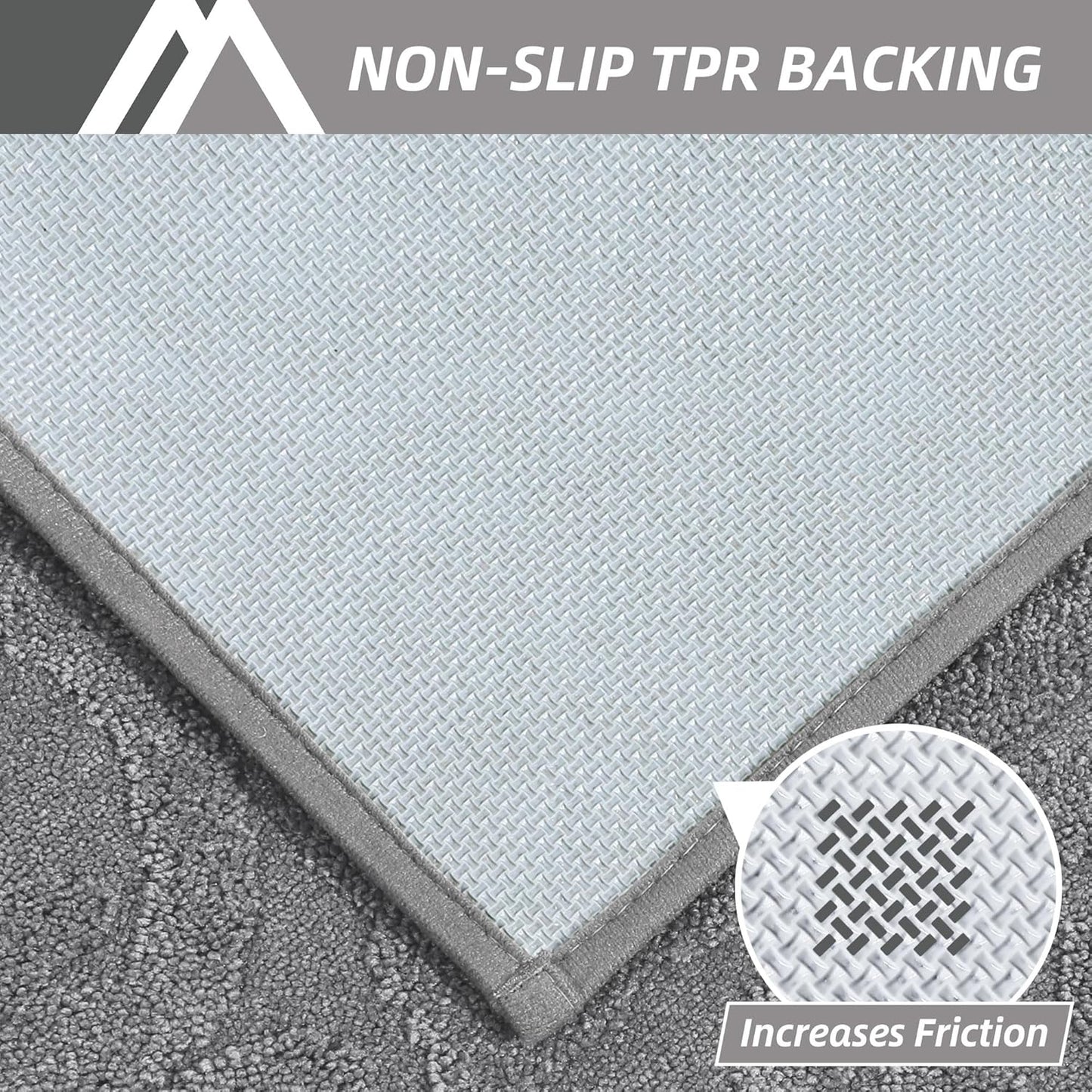 COSY HOMEER-Door-Mat-Non-Slip-Entryway-Rug 36”x60” Absorbent Welcome Mats Washable Dirt Trapper Door Mat Entrance Floor Mats for Front Back Doormats and Wet Shoes,Grey