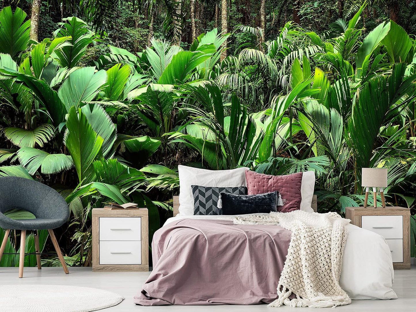 artgeist Premium Wall Mural Nature 177x124 in - XXL Non-Woven Wallpaper Fleece Wall Decor Photo Print Picture Image Design Botanical Plants Jungle Leaves b-B-0594-a-a